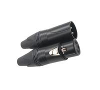 BUGUUYO Connettore Xlr Maschio e Femmina 3 Pin per Microfono Spina di Saldatura Audio Guscio ABS Resistente Set da 2 Pezzi per Riparazione e Sostituzione Cavi Microfono