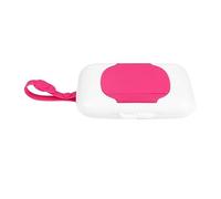 BUGUUYO Contenitore Portatile per Salviette Umidificate in Plastica Rosa, Custodia Pratica per Viaggio, da Appendere al Passeggino, per Mamme e Ragazzo Ragazza