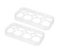 BUGUUYO Contenitore Portauova Trasparente Rigido Da Frigorifero, Set Da 2 Pezzi 8 Scomparti in Pp, Salvaspazio e Antivibrante Per Conservazione Uova in Cucina e Ristorante