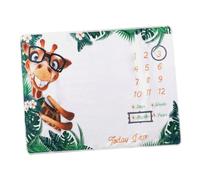 BUGUUYO Coperta di Flanella per Ragazzo Ragazza 75x100 Cm Bianca Set 3 Pezzi con Cornici per Fotografia Mensile e Accessorio Fotografico per Servizio Fotografico Ragazzo Ragazza