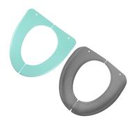 BUGUUYO Copriwater Pieghevole Portatile 2 Pezzi, Cuscino Sedile WC in Plastica Robusta, Coprisedili da Viaggio Compatti per Adulti, Protezione Igienica per Viaggi, Bagni Pubblici e