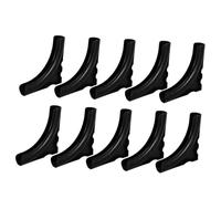 BUGUUYO Cuscinetti Antiscivolo Rotondi per Mobili 10 Pezzi, Piedini in Plastica Neri per Gambe 25 Mm, Protezioni per Pavimenti in Legno Duro, Supporti Antiscivolo per Scaffali e