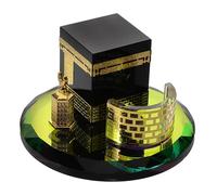 BUGUUYO Decorazione Islamica Rotonda in Cristallo per Ramadan ed Eid | Effetto Trasparente Rifrazione, Stile Mediorientale, per Uffici e Auto