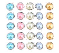 BUGUUYO DIY Brads in Lega, 100 Pezzi, Mini Rotondi, per Holding Photos e Scrapbooking, per, Non sbiadiscono, per Artigianato e Forniture manuali Colore Casuale