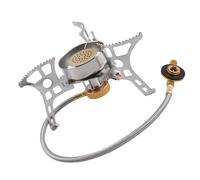 BUGUUYO Fornello Gas Portatile Antivento con Accensione Pulsante Bruciatore Compatto Resistente e Leggero per Campeggio Trekking e Outdoor