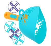 BUGUUYO Giocattolo a Disco Volante per Esterni Lanciatore Set da 1 Lanciatore e 4 Dischi Volanti Giocattolo Interattivo per per Esercizi di Coordinazione Occhio-Mano e attività