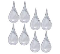 BUGUUYO Gocce Per Albero Di Natale 16 Pz Sfera Cava Palline Decorative Per Feste Palla Di Albero Di Natale Trasparente Palla Goccia D'acqua Sfera Riempibile Di Nozze Ciondolo Albero Di Natale Plastica