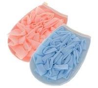 BUGUUYO Guanti Da Bagno Esfolianti in Rayon 2 Pezzi Doppio Lato Per Pulizia Corpo Delicata e Rimozione Pelle Morta, Per Bagno Casa, Hotel e Doccia Quotidiana