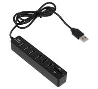 BUGUUYO Hub USB 20 Multiporta Portatile 6+2 Porte Lettore Schede di Memoria Cavo 1 Metro Espansione Interfaccia per Computer Materiale ABS Resistente Colore Nero