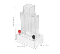 BUGUUYO Kit Elettrolisi Acqua Didattico Portatile Dispositivo Elettrolisi Acqua Trasparente per Esperimenti Chimici Attrezzatura per Produzione di Idrogeno e Ossigeno Facile da Usare per