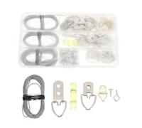 BUGUUYO Kit per Appendere Quadri in Filo Metallico 102 Pezzi Viti, Ganci e Filo Resistenti per Cornici, Specchi e Foto su Cartongesso, Legno e Montanti, per Uso Domestico e Ufficio