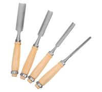BUGUUYO Kit per Intaglio del Legno 4 Pezzi Scalpelli a Mezza Tonda da 6/12/18/24mm in Acciaio al Carbonio per Design Raffinati e Finiture Dettagliate, per Modellismo e Creatività