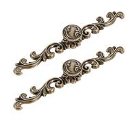 BUGUUYO Maniglie Vintage per Mobili da Cucina e Armadi, Set 2 Pezzi in Lega di Zinco con Finitura Antigraffio, Distanza Fori 96 Mm, Design Retrò Europeo per Cassettiere e Ante