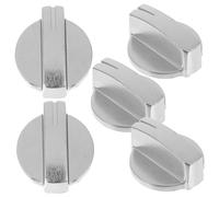 BUGUUYO Manopola Stufa a Gas Rotante 5 Pezzi, Controllo Accensione e Spegnimento, Compatibile Cucina a Gas, Materiale Stabile, Superficie Liscia, Sostituzione Per Fornelli