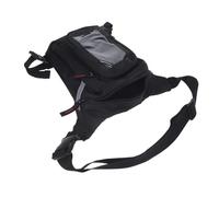 BUGUUYO Marsupio da Coscia Nero in Materiale Sintetico Capacità 1l, Multi-funzione e Profilo Riflettente per Uomo e Donna, per Escursioni all Aperto e Ciclismo