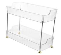 BUGUUYO mensola piano di lavoro per gli organizzatori del bagno Arredamento del bagno Scaffale per bagno in piedi cremagliera portabagagli organizzatore da bancone Acciaio inossidabile
