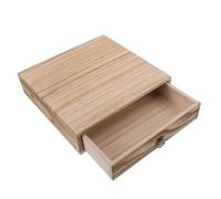 BUGUUYO Organizer da Scrivania in Legno Massello Retrò con Cassetti, Scatola Portaoggetti Compatta per Cancelleria e Piccoli Oggetti, Mobiletto Vintage per Ufficio e Casa, Soluzione