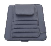 BUGUUYO Organizer per Aletta Parasole Auto Blu in Materiale Resistente con Tasche Portaoggetti, Porta Occhiali e Porta Carte, Compatibile con Auto, Suv e Camion per Uso Interno e Guida