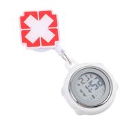 BUGUUYO Orologio Digitale Clip in Silicone e Metallo per Infermieri | Display Orario, Cronometro e Funzione Cronografo, Formato Tascabile Appeso, Accessorio per Medico e Assistenza