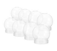 BUGUUYO Palle di Neve vuote Fai da Te, 7 cm, in plastica Trasparente Pet, 8 Pezzi, per Snow Globe Making, Facili da Usare, con Tappo a Vite, per progetti creativi