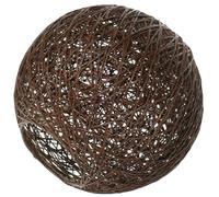 BUGUUYO Paralume Creativo a Sfera in Rattan Ø20 CM Copri Lampada Multiuso per Lampade da Soffitto e da Tavolo Protezione Decorativa in Rattan Naturale Color Marrone Scuro per Spazi