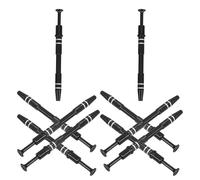 BUGUUYO Pinza per Componenti Elettronici a 4 Artigli in Metallo Set 10 Pezzi Mini Strumento di Presa Antistatico Nero per Raccolta Precisa di Piccoli Oggetti per Elettronica