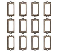 BUGUUYO Porta Etichette Vintage in Metallo per Cassetti e Armadi Cornice Antica per Tag Label 7,0 X 3,3 CM, Resistente e Facile da Montare, per Organizzazione Ufficio e Archiviazione