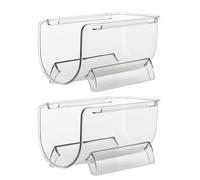 BUGUUYO Portabottiglie di Vino Stile Semplice e Generoso in Pet Trasparente Impilabile 2 Pezzi Organizer per Bottiglie da Tavolo da Pranzo e Frigorifero