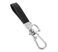 BUGUUYO Portachiavi da Cintura in Metallo Resistente Clip Rapida Design Unisex Elegante e Minimalista Accessorio Versatile per Uomo e Donna Finitura Nera con Fibbia Argento per Chiavi Auto