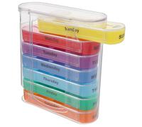 BUGUUYO Portapillole Giornaliero Organizer Per Pillole Per 7 Giorni Compatto Contenitore Per Medicinali Custodia Portatile Struttura Robusta Per I Viaggi