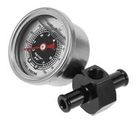 BUGUUYO Regolatore di Pressione Carburante con Manometro Psi Adattatore Inline Nero Manometro Olio Auto per Monitoraggio e Manutenzione Motore