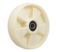 BUGUUYO Ruote per Transpallet in Nylon Beige 200x50mm con Cuscinetti a Sfera, Funzione Rotante per Uso Prolungato in Centri Logistici e Magazzini