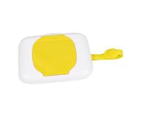 BUGUUYO Scatola per salviette portatile tessuto porta salviette umidificate da viaggio Bagnato pulire Astuccio custodia per pannolini salviette per riutilizzabili Giallo