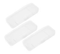 BUGUUYO Scatola Porta Rasoio Trasparente in Plastica Resistente, Custodia Da Viaggio Compatta Per Rasoi Manuali, Set Da 3 Pezzi Per Organizzazione e Protezione Strumenti Di Rasatura Uomo