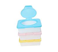 BUGUUYO Scatola Porta Salviette Per Ragazzo Ragazza 3 Pezzi in Pp, Dispenser Ricaricabile Portatile Per Salviette Umidificate, Custodia Pratica e Leggera Per Culla, Passeggino e Tavolo Da Pranzo