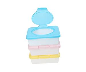 BUGUUYO Scatola Porta Salviette Per Ragazzo Ragazza 3 Pezzi in Pp, Dispenser Ricaricabile Portatile Per Salviette Umidificate, Custodia Pratica e Leggera Per Culla, Passeggino e Tavolo Da Pranzo