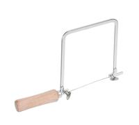 BUGUUYO Seghetto da Traforo Manuale a Forma di U Lama in Acciaio al Carbonio Mini Strumento Artigianale per Taglio Legno e Metallo Tensione Regolabile Leggero e Portatile per Fai da Te