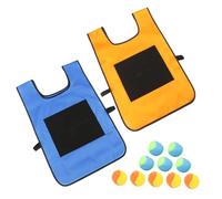 BUGUUYO Set 2 Gilet Gioco Appiccicoso per 5 Palline Inclusi Gioco Interattivo per Sviluppo Motorio e Sociale Attività Outdoor per Feste e Divertimento in Gruppo Colore Colore Casuale