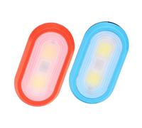 BUGUUYO Set 2 Luci di Sicurezza LED Impermeabili Clip per Corsa e attività all'Aperto Lampade da Notte Rosso e Blu Senza Batteria per Jogging Ciclismo e Passeggiate Serali