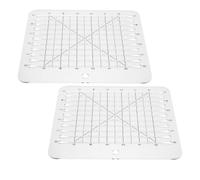 BUGUUYO Set 2 Pezzi Righelli Quadrati in Acrilico per Quilting Misurazioni Precise e Visibilità Chiara per Grandi Lavori di Trapuntatura e Artigianato Fai da Te