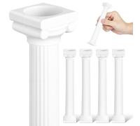 BUGUUYO Set 6 Pezzi Colonne Romane Mini in Plastica Bianca, Decorazione Versatile per Scenari DIY e Matrimoni Design Esclusivo a Pilastro