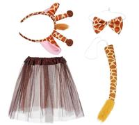BUGUUYO Set Costume Giraffa Bambina Poliestere per Feste Spettacoli