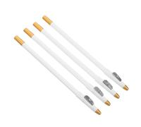 BUGUUYO Set di 4 Matite per Barba Bianche in Legno e Acciaio Manganese Resistenti al Sudore con Temperino Integrato per Uso Quotidiano e Sportivo