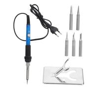 BUGUUYO Set Saldatore Regolabile 60w Punte Multiple, Kit per Saldatura Portatile Supporto e Controllo Temperatura, Strumento per Saldature di Precisione e Uso Industriale Ac220v