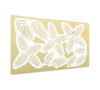 BUGUUYO Stencil in Metallo per Foglie Piante Scala 1/35 per Diorami | Realistico Colore Oro, Supporto Robusto Riutilizzabile, per Basi e Viti in Architettura e Paesaggi