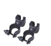 BUGUUYO Supporto LED per Torcia Bici 2 Pezzi Morsetto Regolabile a 360 Gradi in Plastica Dura e Metallo per Illuminazione Notturna su Manubrio Bici