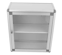 BUGUUYO Wall Mounted Medicine Box With Transparent Window For Emergency Use Easy Installation Public Aid Cabinet For Offices Bathrooms Banks Mountable Organizer