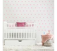 BUGYBAGY - Adesivi da parete con motivo a pois, colore: Rosa chiaro