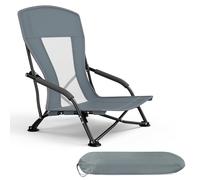 BugyKido Sedia da spiaggia, pieghevole e sdraio da spiaggia, leggera, pieghevole, altezza della seduta bassa, tessuto traspirante, portata 120 kg, sedia pieghevole portatile per spiaggia, giardino ed