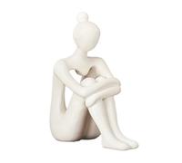 Buhdjfnke 1 Pezzo di Statue di Pensatori Moderni per L'Arredamento Della Casa, Decorazione per il Soggiorno, Scultura In Stile Pensatore Beige, Decorazione da Scaffale In Resina, Statua Astratta Minim